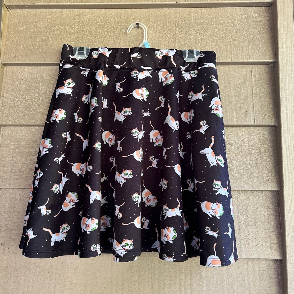 Rick & Morty skirt space cats skater full skirt Sz XL
